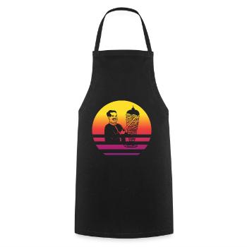 Doner Kebab Retro Style Vintage - Cooking Apron - black - Front - AI Model Male 185 dark (185cm)