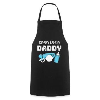 Pregnant Baby Mother Infant T-Shirt Mama Daddy - Cooking Apron - black - Front - AI Model Male 185 dark (185cm)