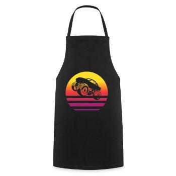 Monster Truck Retro Style Vintage - Cooking Apron - black - Front - AI Model Male 185 dark (185cm)