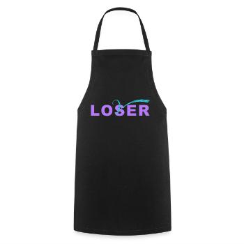 Loser-lover - Cooking Apron - black - Front - AI Model Male 185 dark (185cm)