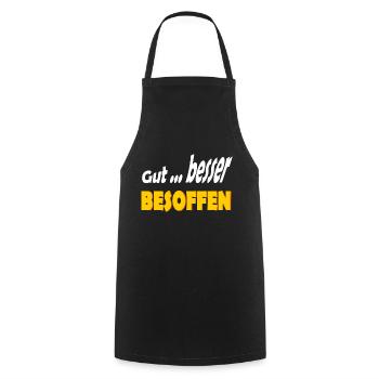 Gut Besoffen Alkohol - Kochschürze - Schwarz - Vorne - AI Model Male 185 dark (185cm)