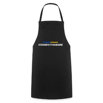 Stand with ukraine - Kochschürze - Schwarz - Vorne - AI Model Male 185 dark (185cm)