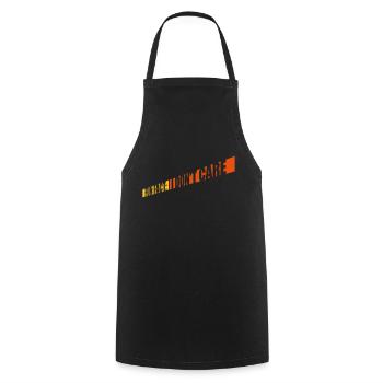 I don't care fact - Cooking Apron - black - Front - AI Model Male 185 dark (185cm)