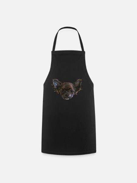 Chihuahua Gesicht - Kochschürze - Schwarz