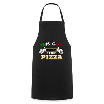 pizza maker pizza baking Italy pizzeria gift - Cooking Apron - black - Front - AI Model Male 185 dark (185cm)