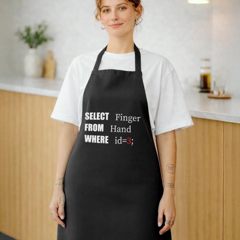 Hand Select Finger, Funny code. Coders Language Cooking Apron
