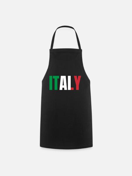 Drapeau de l’Italie - Tablier de cuisine - noir