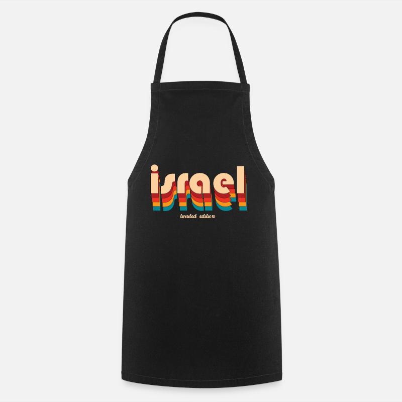 Retro Israel - Cooking Apron - black