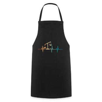 Heartbeat Balance - Cooking Apron - black - Front - AI Model Male 185 dark (185cm)