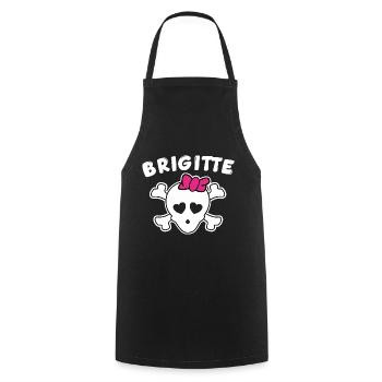 Pirate Brigitte Design pour les filles et les femmes - Tablier de cuisine - noir - Devant - AI Model Male 185 dark (185cm)