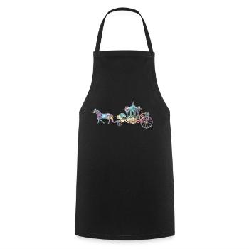 Carriage silhouette - Cooking Apron - black - Front - AI Model Male 185 dark (185cm)