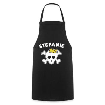 Pirate Stefanie Design for Girls and Women - Cooking Apron - black - Front - AI Model Male 185 dark (185cm)