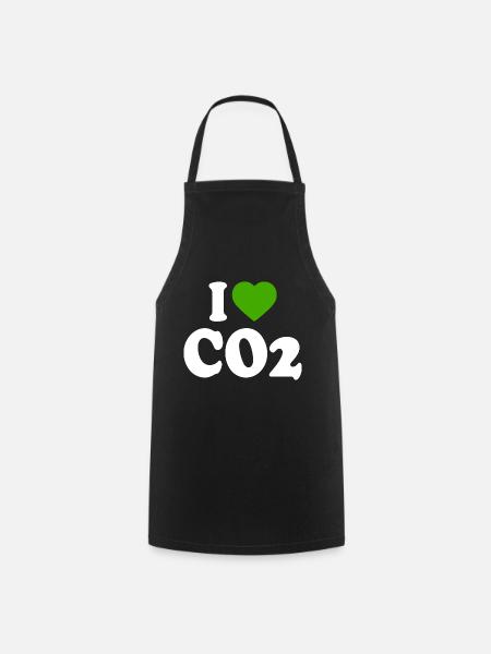 I love co2 - Kochschürze - Schwarz