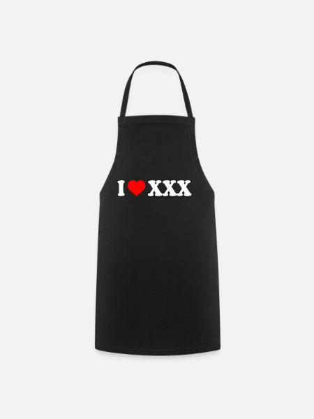 I love xxx - Kochschürze - Schwarz