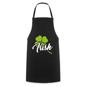 Irish Glücksklee Spruch Irland - Kochschürze - Schwarz - Vorne - AI Model Male 185 dark (185cm)