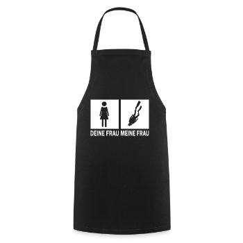 Diving Dive tauchen - Kochschürze - Schwarz - Vorne - AI Model Male 185 dark (185cm)