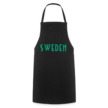 Sweden - Cooking Apron - black - Front - AI Model Male 185 dark (185cm)
