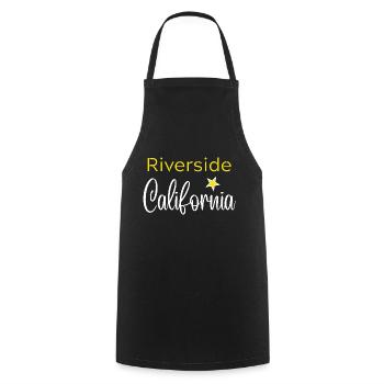 Riverside California - Tablier de cuisine - noir - Devant - AI Model Male 185 dark (185cm)
