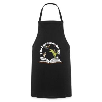 the book was better - Cooking Apron - black - Front - AI Model Male 185 dark (185cm)