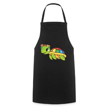 Schildkröte Meeresschildkröte Meer Wasser LGBTQ+ - Kochschürze - Schwarz - Vorne - AI Model Male 185 dark (185cm)
