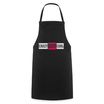 crazy sexy cool design - Cooking Apron - black - Front - AI Model Male 185 dark (185cm)