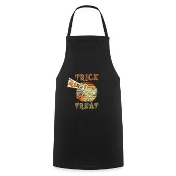 Halloween Trick Rawr Treat Dino Dinosaur Dicton - Tablier de cuisine - noir - Devant - AI Model Male 185 dark (185cm)