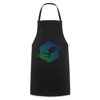 Plongée Scuba Divers Scuba Diver Plongeurs - Tablier de cuisine - noir - Devant - AI Model Male 185 dark (185cm)