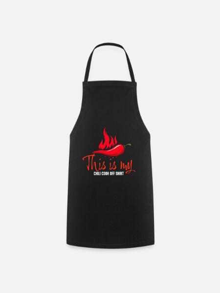 This Is My Chili Cook Off Shirt - Chilischote - Kochschürze - Schwarz