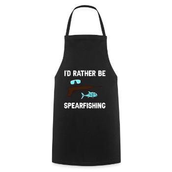 Spearfishing Spear Fishermen Fish Spear Fishermen - Cooking Apron - black - Front - AI Model Male 185 dark (185cm)