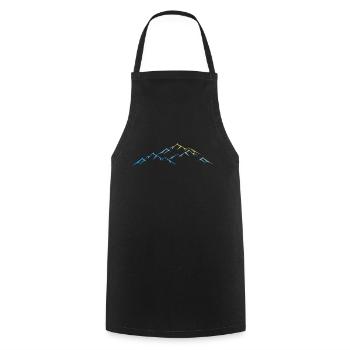 berg sonnenaufgang - Kochschürze - Schwarz - Vorne - AI Model Male 185 dark (185cm)