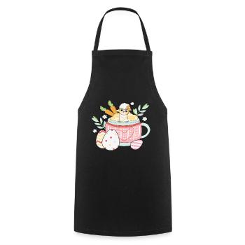 BOW Easter Chibi Cup - Cooking Apron - black - Front - AI Model Male 185 dark (185cm)