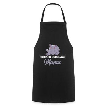 Britisch Kurzhaar Katze - Kochschürze - Schwarz - Vorne - AI Model Male 185 dark (185cm)