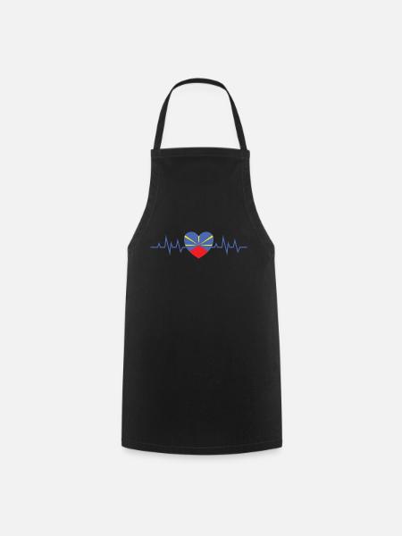 Idee cadeau souvenir drapeau de la Réunion 974 - Tablier de cuisine - noir