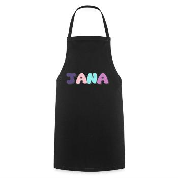 Nom - Jana - Tablier de cuisine - noir - Devant - AI Model Male 185 dark (185cm)