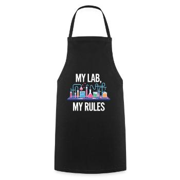 My laboratory, my rules - Cooking Apron - black - Front - AI Model Male 185 dark (185cm)