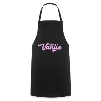 Fräulein Vangie - Kochschürze - Schwarz - Vorne - AI Model Male 185 dark (185cm)