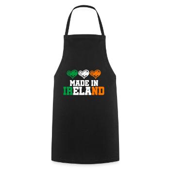 Made in Ireland Dublin Cloverleaf Made in Gift - Cooking Apron - black - Front - AI Model Male 185 dark (185cm)