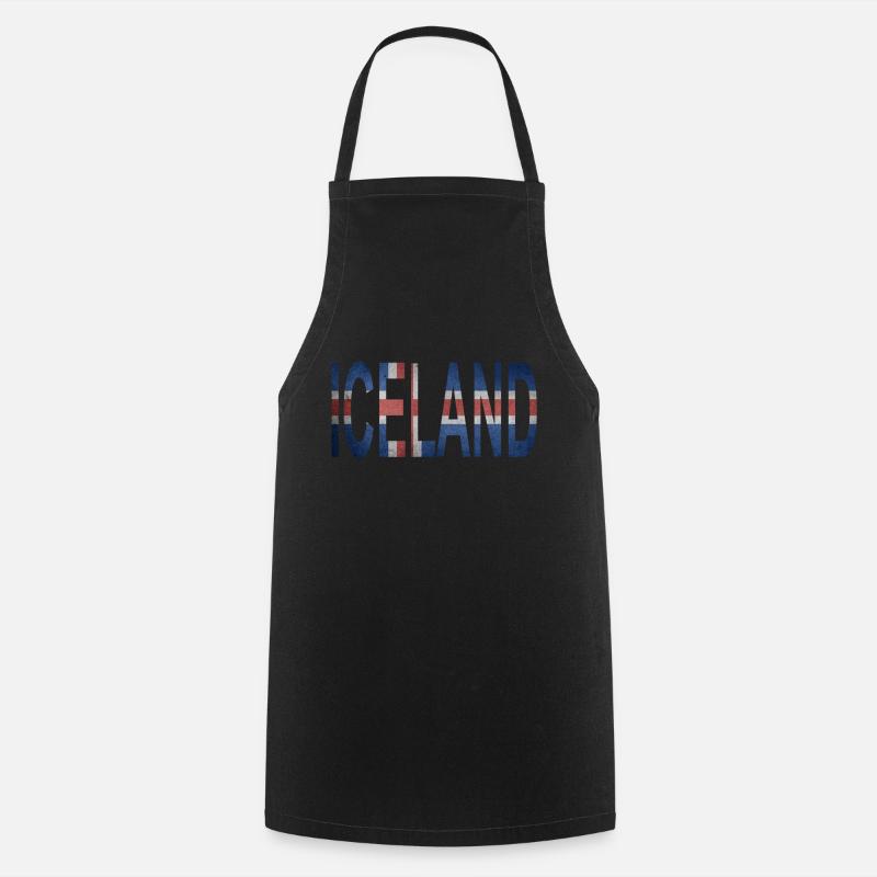 Islande - Tablier de cuisine - noir