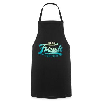 BFF gift best friends cool girlfriends - Cooking Apron - black - Front - AI Model Male 185 dark (185cm)