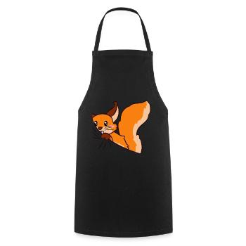 Süßes Eichhörnchen Geschenk Squirrel - Kochschürze - Schwarz - Vorne - AI Model Male 185 dark (185cm)