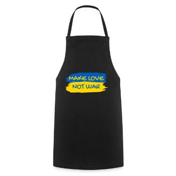Make Love Not War Urkaine Peace Stand with Ukraine - Kochschürze - Schwarz - Vorne - AI Model Male 185 dark (185cm)