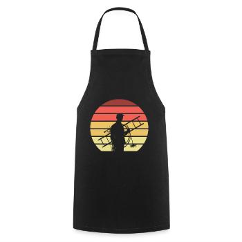 Chimney Sweep Retro - Cooking Apron - black - Front - AI Model Male 185 dark (185cm)