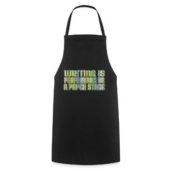 editor birthday present christmas present idea - Cooking Apron - black - Front - AI Model Male 185 dark (185cm)