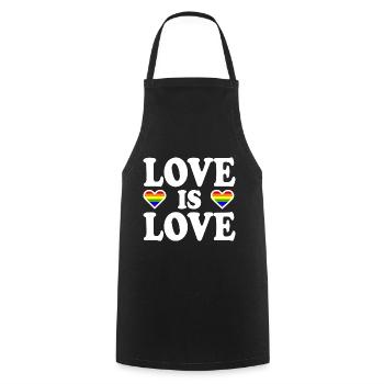 Love is love - Kochschürze - Schwarz - Vorne - AI Model Male 185 dark (185cm)