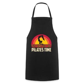 Méditation, Zen Yoga et Pilates - Tablier de cuisine - noir - Devant - AI Model Male 185 dark (185cm)