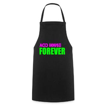 Acid house pour toujours - Tablier de cuisine - noir - Devant - AI Model Male 185 dark (185cm)