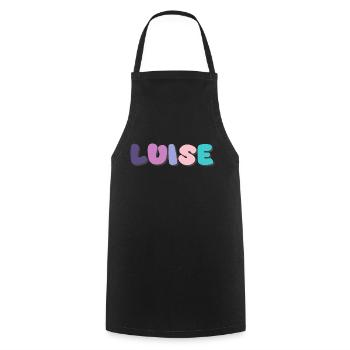 Nom - Luise - Tablier de cuisine - noir - Devant - AI Model Male 185 dark (185cm)