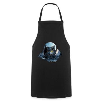 Owl Black Finished - Cooking Apron - black - Front - AI Model Male 185 dark (185cm)