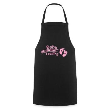 baby baby feet loading - Cooking Apron - black - Front - AI Model Male 185 dark (185cm)
