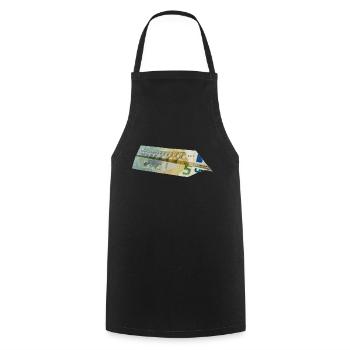 5-Euro-Schein - Kochschürze - Schwarz - Vorne - AI Model Male 185 dark (185cm)